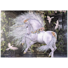 Darstellung des Puzzle-Motivs Gwenvael Fantasy Unicorn - Laurie Prindle – Puzzleteile: 1000