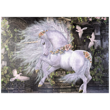 Darstellung des Puzzle Motivs puzzleplate Gwenvael Fantasy Unicorn - Laurie Prindle 1000 Puzzle