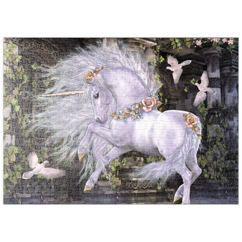Darstellung des Puzzle Motivs Gwenvael Fantasy Unicorn - Laurie Prindle puzzleplate Gwenvael Fantasy Unicorn - Laurie Prindle 500 Puzzle