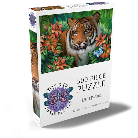 Darstellung des Puzzle Motivs Tiger Lily Animal Wildlife - Laurie Prindle Tiger Lily Animal Wildlife - Laurie Prindle 500 Puzzle Schachtel Ansicht2