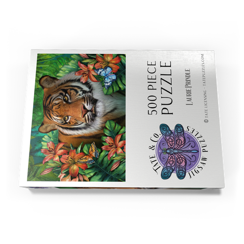 Darstellung des Puzzle Motivs Tiger Lily Animal Wildlife - Laurie Prindle Tiger Lily Animal Wildlife - Laurie Prindle 500 Puzzle Schachtel Ansicht3