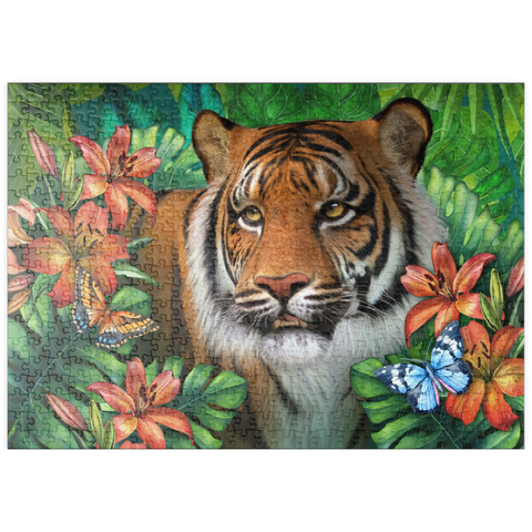 Darstellung des Puzzle Motivs Tiger Lily Animal Wildlife - Laurie Prindle puzzleplate Tiger Lily Animal Wildlife - Laurie Prindle 500 Puzzle