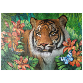 Darstellung des Puzzle Motivs Tiger Lily Animal Wildlife - Laurie Prindle - Puzzleteile: 500