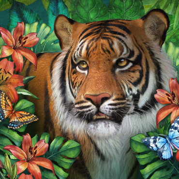 Darstellung des Puzzle Motivs Tiger Lily Animal Wildlife - Laurie Prindle 500 Puzzle 3D Modell