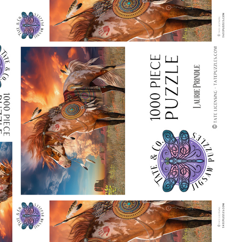 Darstellung des Puzzle Motivs Medicine Horse Native American Horse - Laurie Prindle Medicine Horse Native American Horse - Laurie Prindle 1000 Puzzle Schachtel 3D Modell