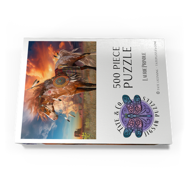 Darstellung des Puzzle Motivs Medicine Horse Native American Horse - Laurie Prindle 500 Puzzle Schachtel Ansicht3