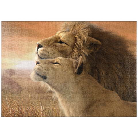 Darstellung des Puzzle Motivs A Tender Moment Wildlife - Laurie Prindle puzzleplate A Tender Moment Wildlife - Laurie Prindle 1000 Puzzle