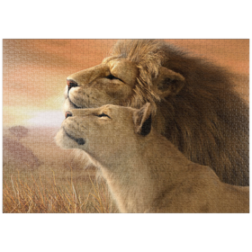 Darstellung des Puzzle Motivs A Tender Moment Wildlife - Laurie Prindle - Puzzleteile: 1000