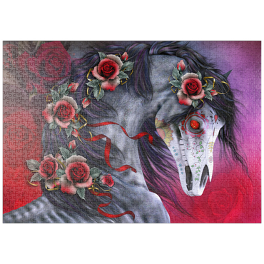 Darstellung des Puzzle Motivs puzzleplate Calavera Fantasy Horse - Laurie Prindle 1000 Puzzle