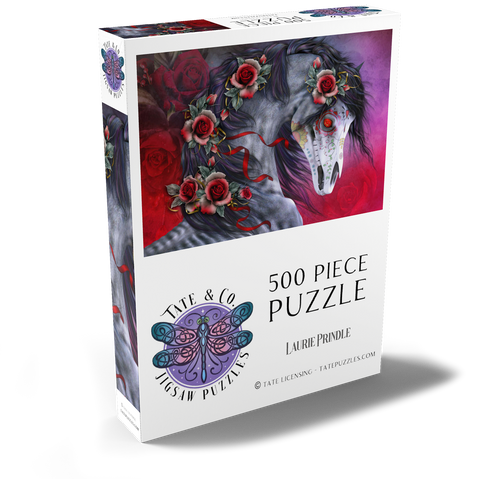 Darstellung des Puzzle Motivs Calavera Fantasy Horse - Laurie Prindle Calavera Fantasy Horse - Laurie Prindle 500 Puzzle Schachtel Ansicht2