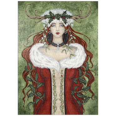 Darstellung des Puzzle Motivs puzzleplate Winter Solstice fairy – Amy Brown 1000 Puzzle
