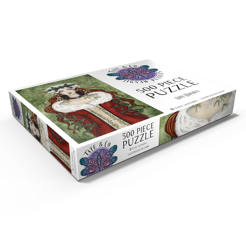 Darstellung des Puzzle Motivs Winter Solstice fairy – Amy Brown Winter Solstice fairy – Amy Brown 500 Puzzle Schachtel Ansicht1