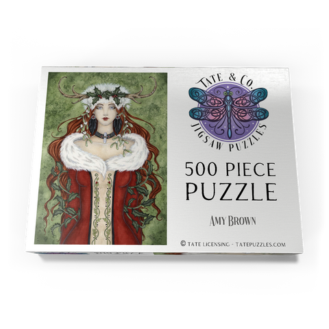 Darstellung des Puzzle Motivs Winter Solstice fairy – Amy Brown Winter Solstice fairy – Amy Brown 500 Puzzle Schachtel Ansicht3