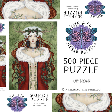 Darstellung des Puzzle Motivs Winter Solstice fairy – Amy Brown 500 Puzzle Schachtel 3D Modell