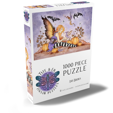 Darstellung des Puzzle Motivs Magick In The Pumpkin Patch fairy – Amy Brown Magick In The Pumpkin Patch fairy – Amy Brown 1000 Puzzle Schachtel Ansicht2