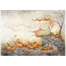 Darstellung des Puzzle-Motivs Whispers In The Pumpkin Patch fairy - Amy Brown – Puzzleteile: 1000