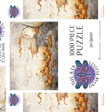 Darstellung des Puzzle Motivs Whispers In The Pumpkin Patch fairy - Amy Brown 1000 Puzzle Schachtel 3D Modell