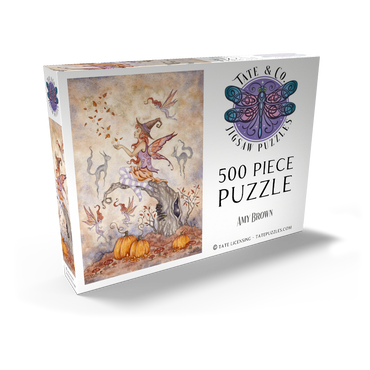Darstellung des Puzzle Motivs Autumn Spell fairy – Amy Brown 500 Puzzle Schachtel Ansicht2