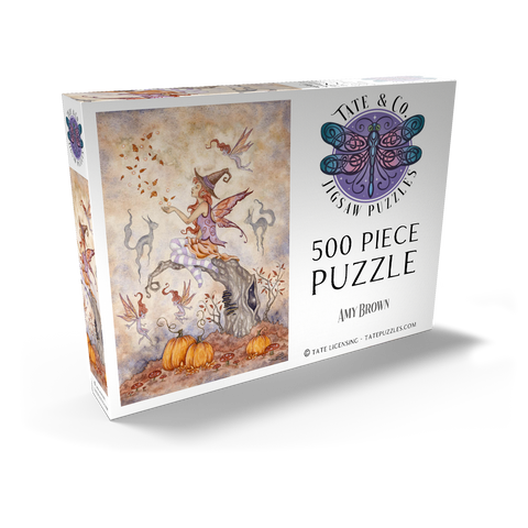 Darstellung des Puzzle Motivs Autumn Spell fairy – Amy Brown Autumn Spell fairy – Amy Brown 500 Puzzle Schachtel Ansicht2