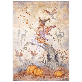 Darstellung des Puzzle Motivs Autumn Spell fairy – Amy Brown - Puzzleteile: 500
