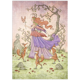 Darstellung des Puzzle-Motivs Fox Dance fairy - Amy Brown – Puzzleteile: 1000
