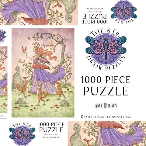 Darstellung des Puzzle Motivs Fox Dance fairy - Amy Brown Fox Dance fairy - Amy Brown 1000 Puzzle Schachtel 3D Modell