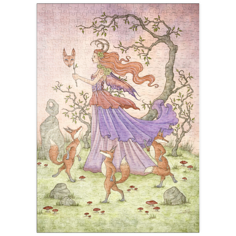 Darstellung des Puzzle Motivs Fox Dance fairy - Amy Brown puzzleplate Fox Dance fairy - Amy Brown 500 Puzzle