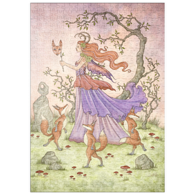 Darstellung des Puzzle Motivs Fox Dance fairy - Amy Brown - Puzzleteile: 500
