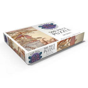 Darstellung des Puzzle Motivs The Company Of Dragons Fairy – Amy Brown - Puzzleteile: 500