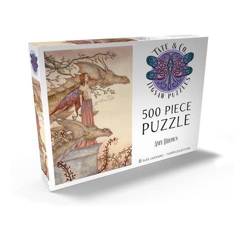 Darstellung des Puzzle Motivs The Company Of Dragons Fairy – Amy Brown The Company Of Dragons Fairy – Amy Brown 500 Puzzle Schachtel Ansicht2