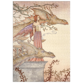 Darstellung des Puzzle Motivs The Company Of Dragons Fairy – Amy Brown - Puzzleteile: 500