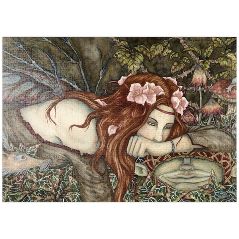 Darstellung des Puzzle Motivs Fairy And Goblin fantasy – Amy Brown puzzleplate  Fairy And Goblin fantasy – Amy Brown 1000 Puzzle