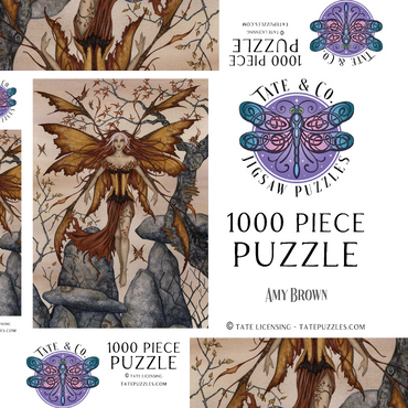 Darstellung des Puzzle Motivs The Arrival Fairy – Amy Brown 1000 Puzzle Schachtel 3D Modell