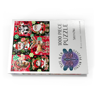 Darstellung des Puzzle Motivs Christmas Cuties Animals Collage - Sheena Pike 1000 Puzzle Schachtel Ansicht3