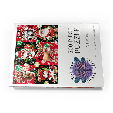 Darstellung des Puzzle Motivs Christmas Cuties Animals Collage - Sheena Pike Christmas Cuties Animals Collage - Sheena Pike 500 Puzzle Schachtel Ansicht3