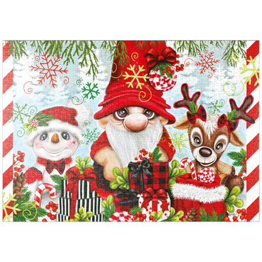 Darstellung des Puzzle Motivs puzzleplate Christmas Gnome and Friends - Sheena Pike 1000 Puzzle