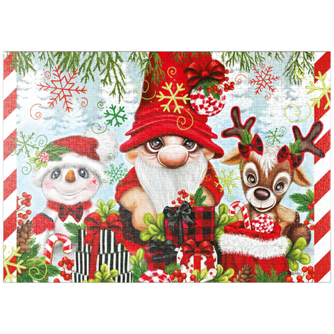 Darstellung des Puzzle Motivs Christmas Gnome and Friends - Sheena Pike puzzleplate Christmas Gnome and Friends - Sheena Pike 1000 Puzzle