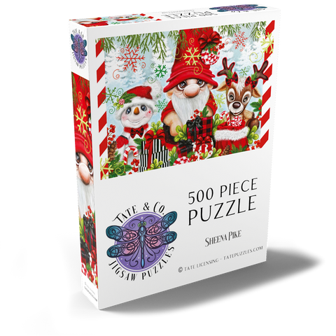 Darstellung des Puzzle Motivs Christmas Gnome and Friends - Sheena Pike Christmas Gnome and Friends - Sheena Pike 500 Puzzle Schachtel Ansicht2