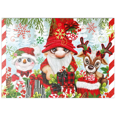 Darstellung des Puzzle Motivs puzzleplate Christmas Gnome and Friends - Sheena Pike 500 Puzzle