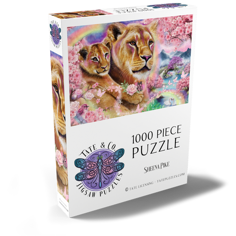 Darstellung des Puzzle Motivs Spring Breeze Lions - Sheena Pike Spring Breeze Lions - Sheena Pike 1000 Puzzle Schachtel Ansicht2