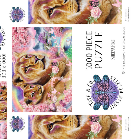 Darstellung des Puzzle Motivs Spring Breeze Lions - Sheena Pike Spring Breeze Lions - Sheena Pike 1000 Puzzle Schachtel 3D Modell