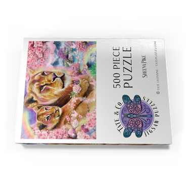 Darstellung des Puzzle Motivs Spring Breeze Lions - Sheena Pike 500 Puzzle Schachtel Ansicht3