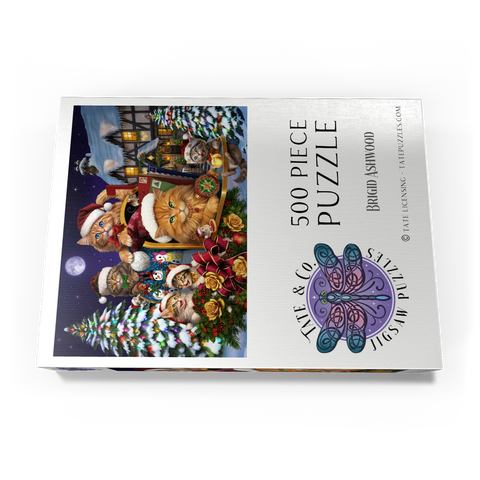 Darstellung des Puzzle Motivs Christmas Cats - Brigid Ashwood Christmas Cats - Brigid Ashwood 500 Puzzle Schachtel Ansicht3