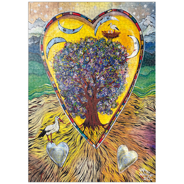 Darstellung des Puzzle Motivs puzzleplate Tree of Storks 1000 Puzzle