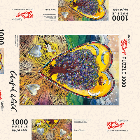 Darstellung des Puzzle Motivs Tree of Storks Tree of Storks 1000 Puzzle Schachtel 3D Modell