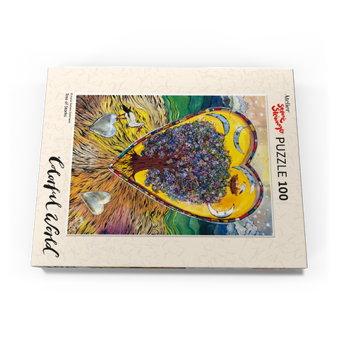 Darstellung des Puzzle Motivs Tree of Storks Tree of Storks 100 Puzzle Schachtel Ansicht3