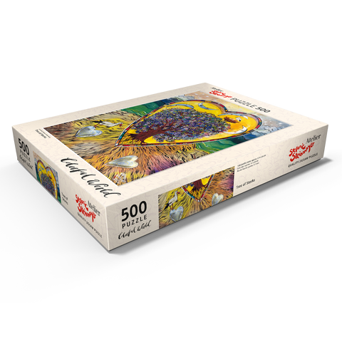Darstellung des Puzzle Motivs Tree of Storks Tree of Storks 500 Puzzle Schachtel Ansicht1