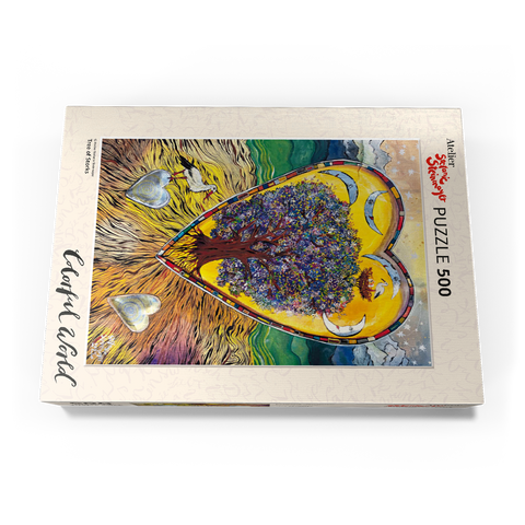 Darstellung des Puzzle Motivs Tree of Storks Tree of Storks 500 Puzzle Schachtel Ansicht3