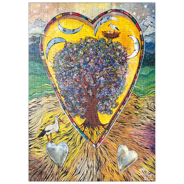 Darstellung des Puzzle Motivs puzzleplate Tree of Storks 500 Puzzle
