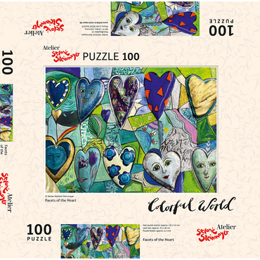 Darstellung des Puzzle Motivs Facets of the Heart 100 Puzzle Schachtel 3D Modell